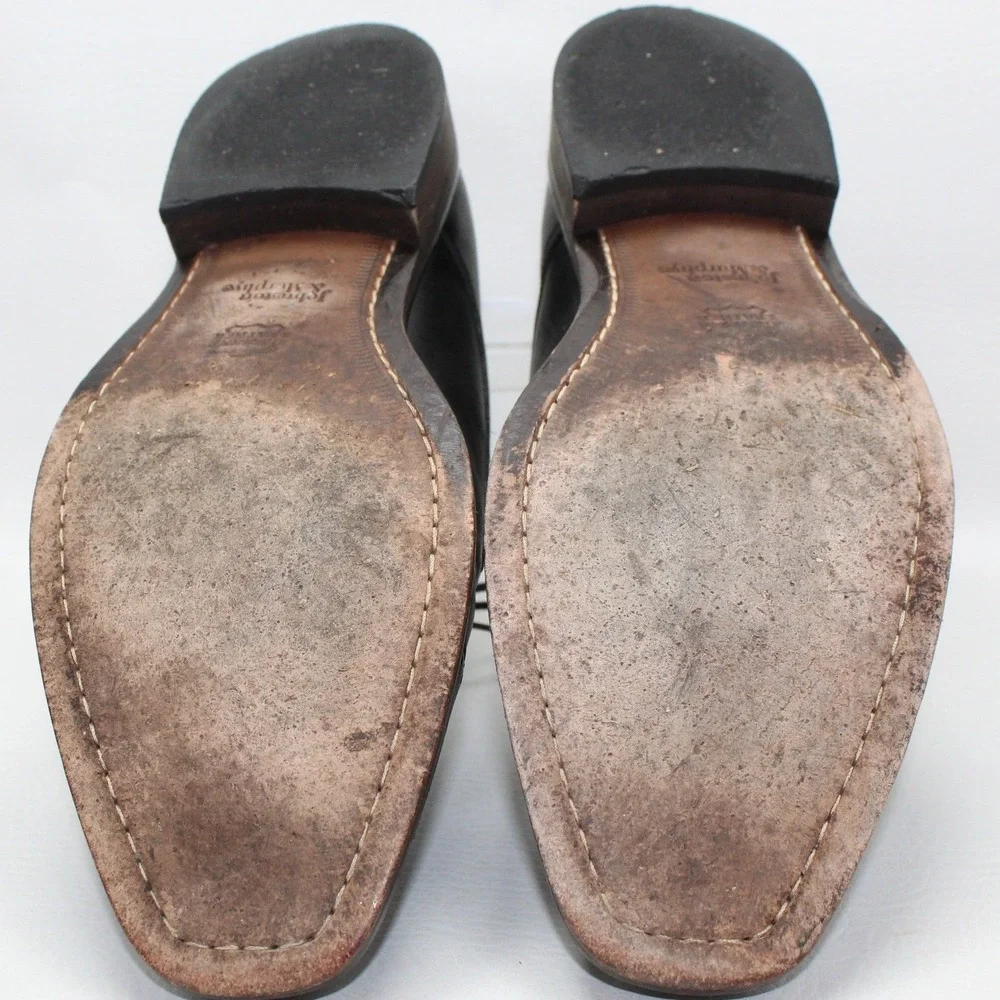 Johnston & Murphy Mens Black Leather Cap Toe‎ Derby Dress Shoes 59-2541 Size 9M